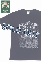 「KIRIKABU JEANS/キリカブジーンズ」KINOKO プリントTシャツ【ネイビー×ライトグレー】