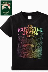 「KIRIKABU JEANS/キリカブジーンズ」予約商品 KINOKO グラデーションプリントTシャツ【ブラック】