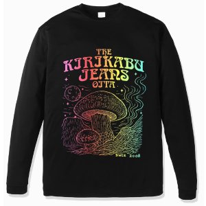 画像2: 「KIRIKABU JEANS/キリカブジーンズ」予約商品 KINOKO グラデーションプリントロンT【ブラック】