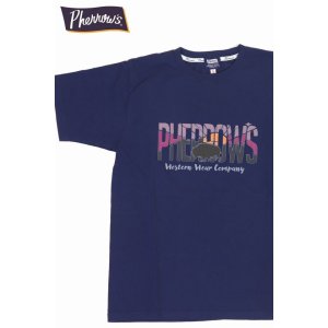 画像1: 「Pherrow's/フェローズ」Western Wear Company プリントTシャツ PTシリーズ【G・ネイビー】