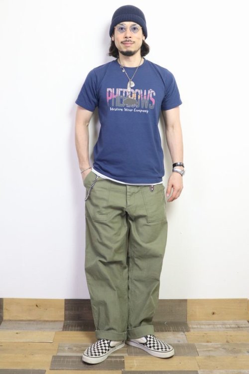 他の写真3: 「Pherrow's/フェローズ」Western Wear Company プリントTシャツ PTシリーズ【G・ネイビー】