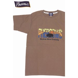 画像1: 「Pherrow's/フェローズ」Western Wear Company プリントTシャツ PTシリーズ【ココア】