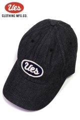 「UES/ウエス」ブラックデニムキャップ【UESネイビー】