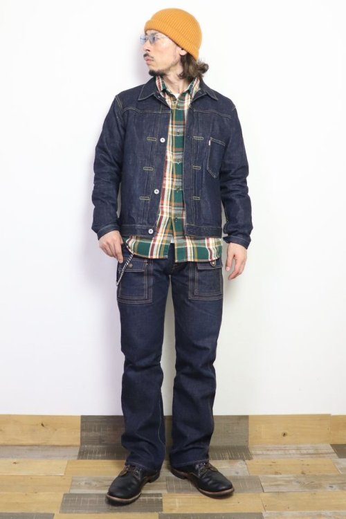 他の写真2: 「UES/ウエス」先染ヘビーネルシャツ【グリーン】