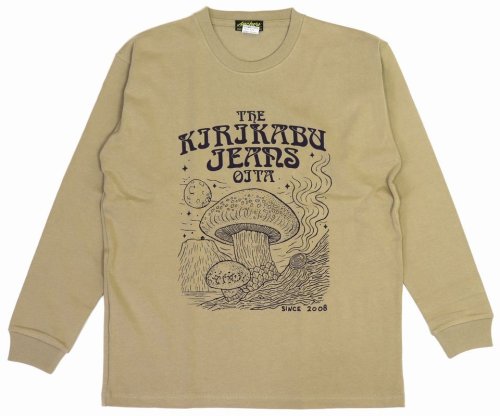 他の写真1: 「KIRIKABU JEANS/キリカブジーンズ」KINOKO プリントロンT【サンドベージュ】