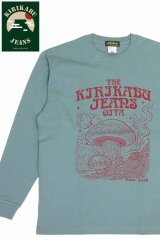 「KIRIKABU JEANS/キリカブジーンズ」KINOKO プリントロンT【スモーキーグリーン】