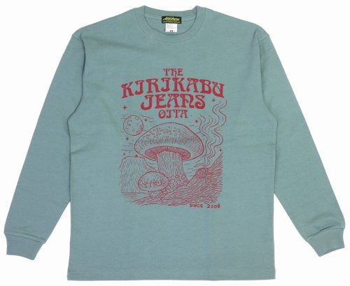 他の写真1: 「KIRIKABU JEANS/キリカブジーンズ」KINOKO プリントロンT【スモーキーグリーン】