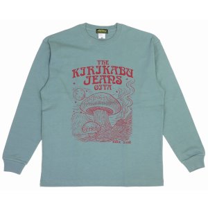 画像2: 「KIRIKABU JEANS/キリカブジーンズ」KINOKO プリントロンT【スモーキーグリーン】