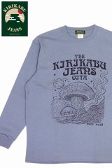 「KIRIKABU JEANS/キリカブジーンズ」KINOKO プリントロンT【スモーキーブルー】