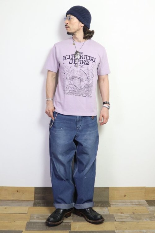 他の写真3: 「KIRIKABU JEANS/キリカブジーンズ」KINOKO プリントTシャツ【ライトパープル×ダークパープル】
