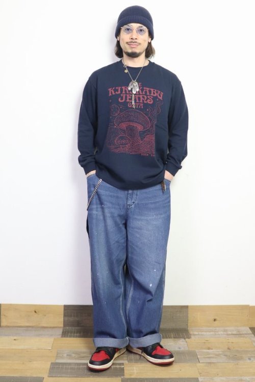 他の写真3: 「KIRIKABU JEANS/キリカブジーンズ」KINOKO プリントロンT【ネイビー】