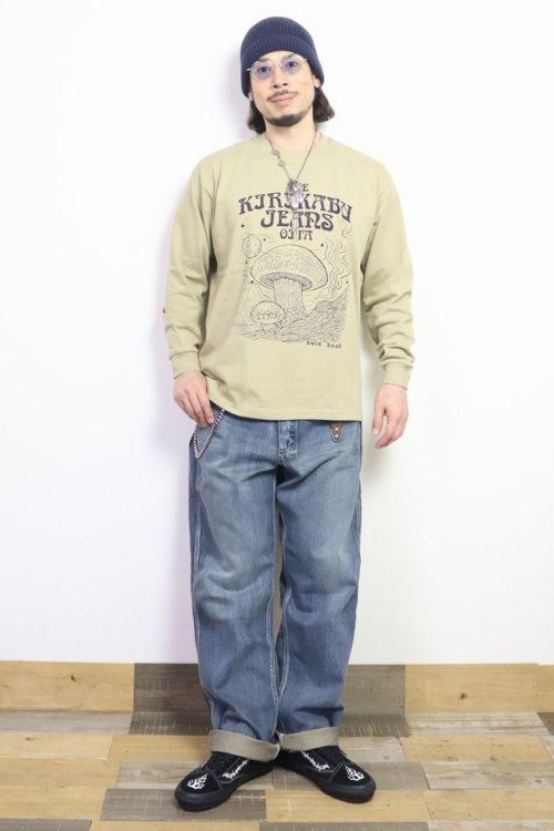 他の写真3: 「KIRIKABU JEANS/キリカブジーンズ」KINOKO プリントロンT【サンドベージュ】