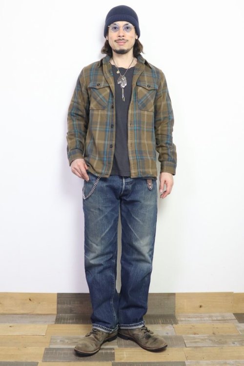 他の写真1: 「UES/ウエス」エクストラヘビーネルシャツ【ベージュ】