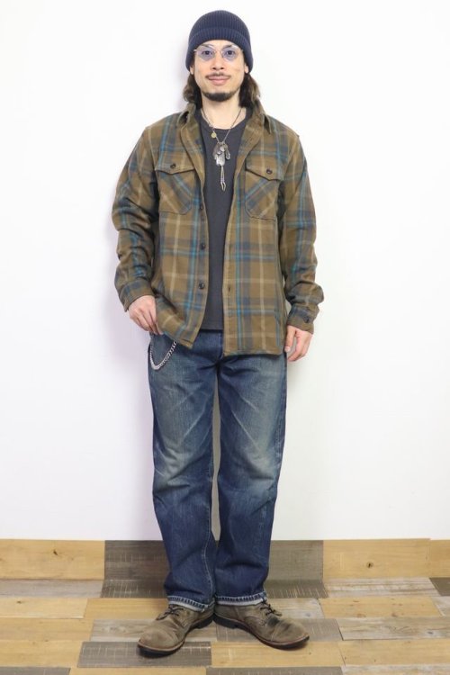 他の写真3: 「UES/ウエス」エクストラヘビーネルシャツ【ベージュ】