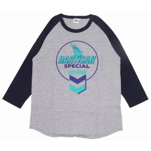 画像2: 「STUDIO D'ARTISAN/ステュディオ・ダ・ルチザン」SPECIAL SALVAGE ラグラン7分袖Ｔシャツ【杢グレー×ネイビー】