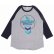 画像2: 「STUDIO D'ARTISAN/ステュディオ・ダ・ルチザン」SPECIAL SALVAGE ラグラン7分袖Ｔシャツ【杢グレー×ネイビー】 (2)