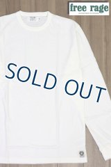 「FREE RAGE/フリーレイジ」無地リサイクルコットン長袖Tシャツ【ホワイト】