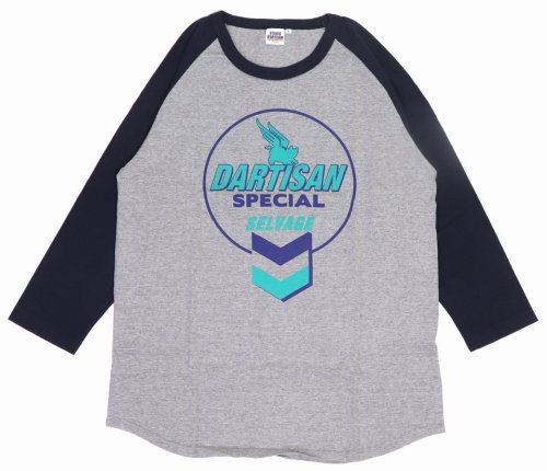 他の写真1: 「STUDIO D'ARTISAN/ステュディオ・ダ・ルチザン」SPECIAL SALVAGE ラグラン7分袖Ｔシャツ【杢グレー×ネイビー】