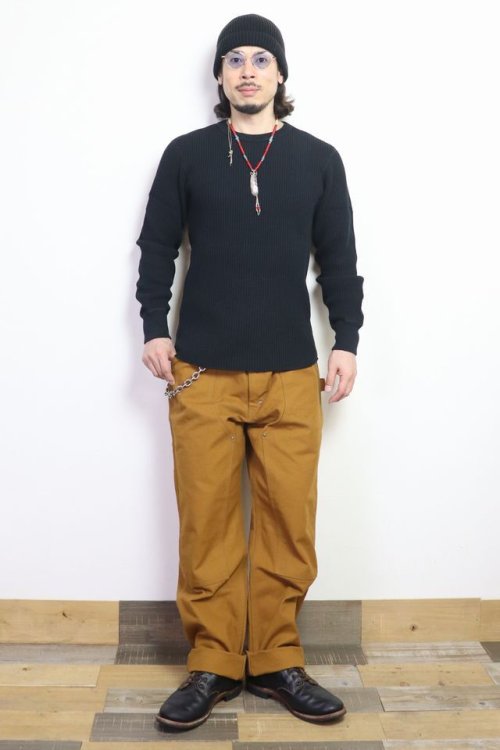 他の写真3: 「UES/ウエス」ビッグワッフルＴシャツ【ブラック】