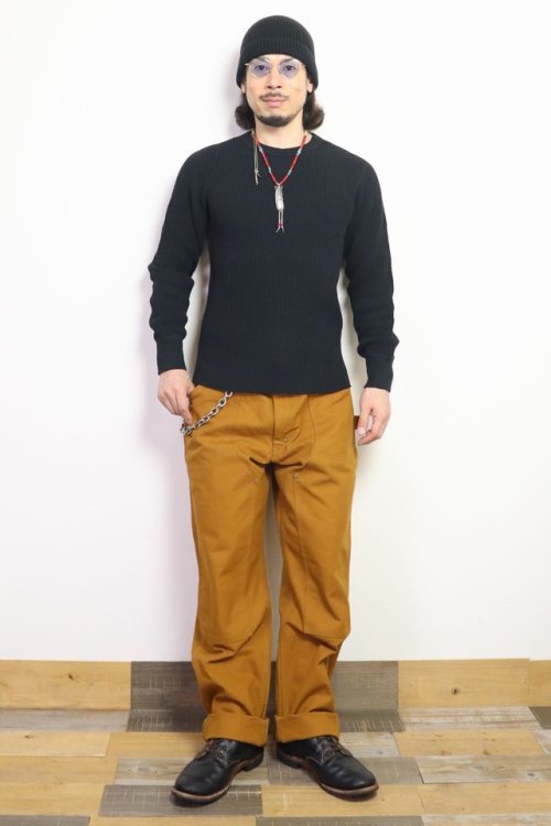 他の写真2: 「UES/ウエス」ビッグワッフルＴシャツ【ブラック】