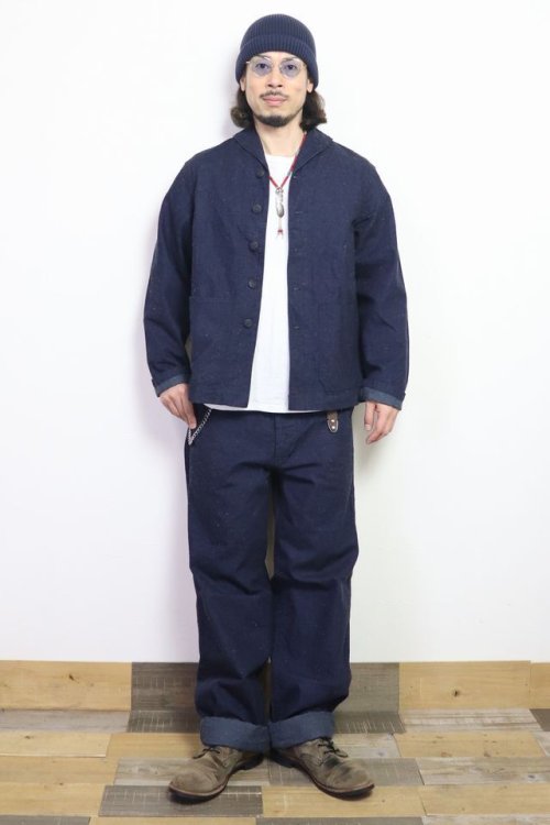 他の写真2: 「TCB jeans/TCBジーンズ」ショールカラーカバーオールSEAMENS Jumpers【10ozデニム】