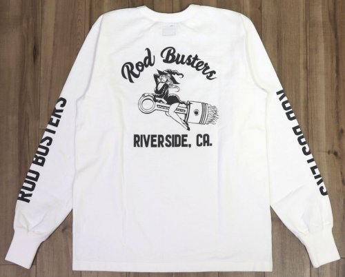 他の写真2: 「WEST RIDE/ウエストライド」ROD BUSTERS ヘビーウェイトプリントロンT【ホワイト】