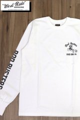 「WEST RIDE/ウエストライド」ROD BUSTERS ヘビーウェイトプリントロンT【ホワイト】