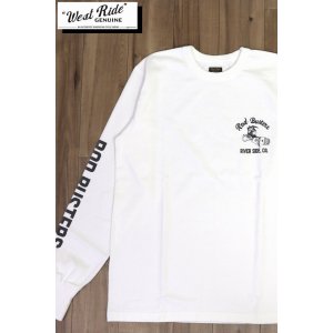 画像1: 「WEST RIDE/ウエストライド」ROD BUSTERS ヘビーウェイトプリントロンT【ホワイト】