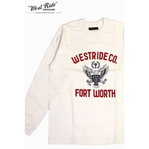 画像1: 「WEST RIDE/ウエストライド」FORT WORTH ヴィンテージプリントTシャツ【クリーム】