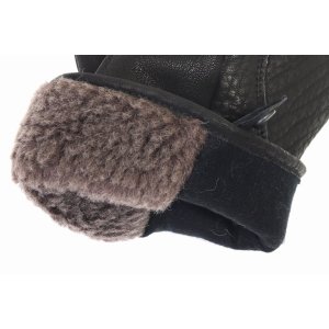 画像8: 「Y'2 LEATHER/Y'2レザー」ディアスキンロンググローブ【ブラック】