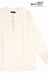 「WEST RIDE/ウエストライド」ヴィンテージヘンリーネックロンT【クリーム】