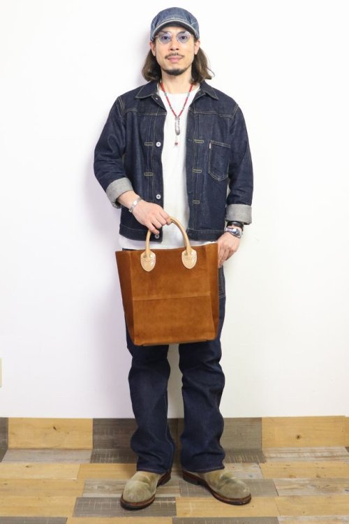 他の写真3: 「Y'2 LEATHER/Y'2レザー」ステアラフアウト×柿渋ホーストートバッグ【キャメル×カキシブ】