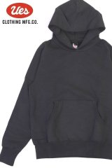 「UES/ウエス」フード付きスウェット【スチールグレー】