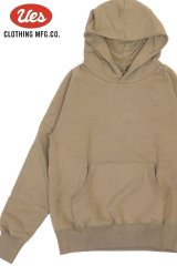 「UES/ウエス」フード付きスウェット【ベージュ】