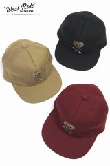 「WEST RIDE/ウエストライド」EMB SKULL 刺繍カスタムベースボールキャップ【3カラーあり】