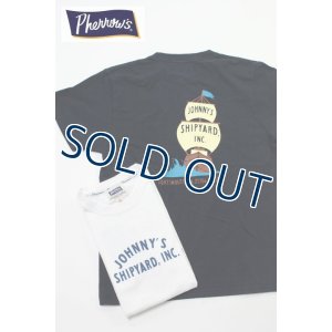 画像1: 「Pherrow's/フェローズ」JOHNNY'S SHIPYARD Tシャツ PTシリーズ【2カラーあり】 (1)