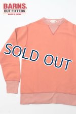 画像: 「BARNS OUT FITTERS /バーンズアウトフィッターズ」両Vガゼット　クルーネックCOZUNスウェット【オレンジ】