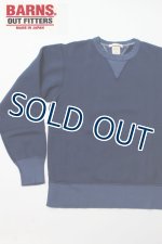 画像: 「BARNS OUT FITTERS /バーンズアウトフィッターズ」両Vガゼット　クルーネックCOZUNスウェット【ネイビー】