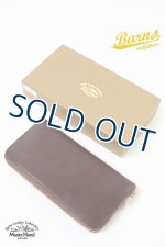 画像: 「BARNS OUT FITTERS /バーンズアウトフィッターズ」コードバン＆栃木レザー　ラウンドファスナーロングウォレット【チョコ】