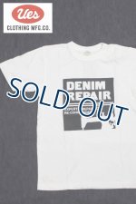 画像: 「UES/ウエス」DENIM REPAIR Tシャツ【ホワイト】
