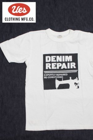 画像: 「UES/ウエス」DENIM REPAIR Tシャツ【ホワイト】