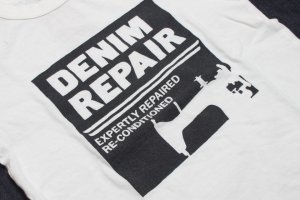 画像: 「UES/ウエス」DENIM REPAIR Tシャツ【ホワイト】