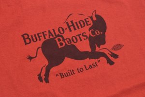 画像: 「Pherrow's/フェローズ」BUFFALO HIDEプリントＴシャツPTJシリーズ【Sレッド】