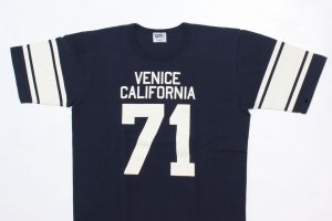 画像: 「Pherrow's/フェローズ」VENICE CALIFORNIA 71フットボールTシャツ18S-PFBT1【ネイビー】