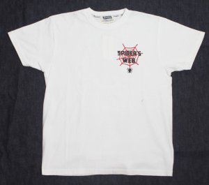 画像: 「Pherrow's/フェローズ」SPIDER'S WEB プリントTシャツ　PTシリーズ【ホワイト】