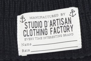 画像: 「STUDIO D'ARTISAN/ステュディオ・ダ・ルチザン」US NAVYニットキャップ【ブラック】