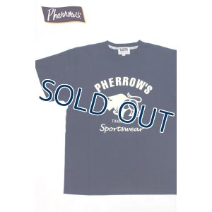 画像1: 「Pherrow's/フェローズ」BUFFALOロゴTシャツ PTシリーズ【S・ネイビー】 (1)