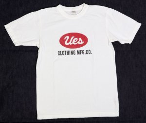 画像: 「UES/ウエス」UESビッグロゴプリントTシャツ【ホワイト】