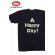 画像1: 「UES/ウエス」A HAPPY DAY!プリントTシャツ【ネイビー】 (1)