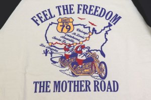 画像: 「STUDIO D'ARTISAN/ステュディオ・ダ・ルチザン」FEELTHEFREEDOMラグラン7分丈Ｔシャツ【ベージュ×ブラック】